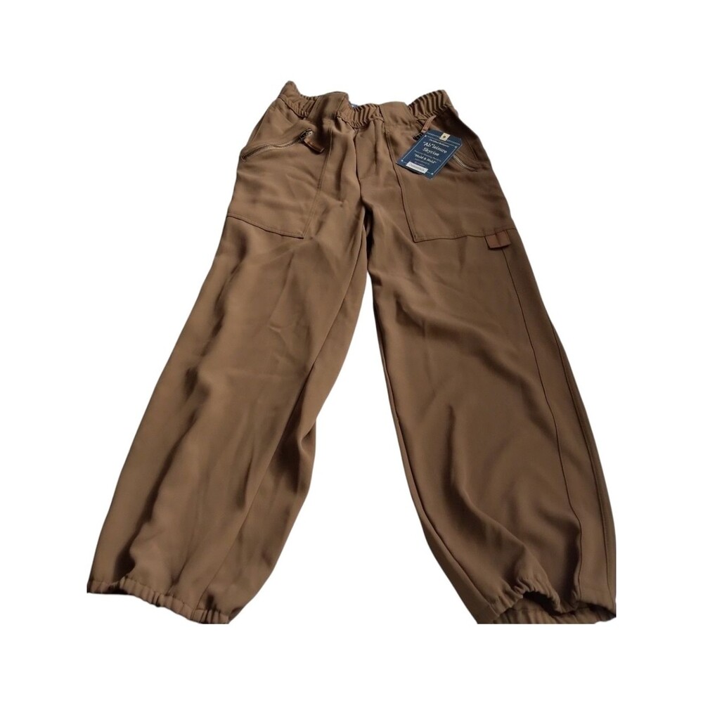Democracy Women's Brown Elastic Cuff  Pants New Size PS